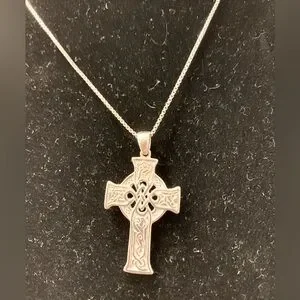 Jewelry | Cross Necklace Sterling Silver Celtic Design | Poshmark